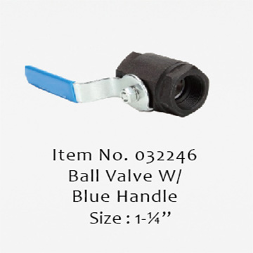 032246 BALL VALVE W/BLUE HANDLE