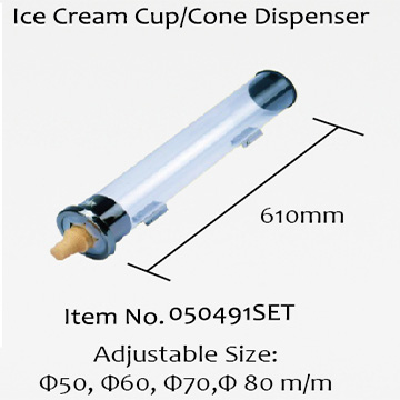 050491SET ICE CREAM CUP/CONE DISPENSER